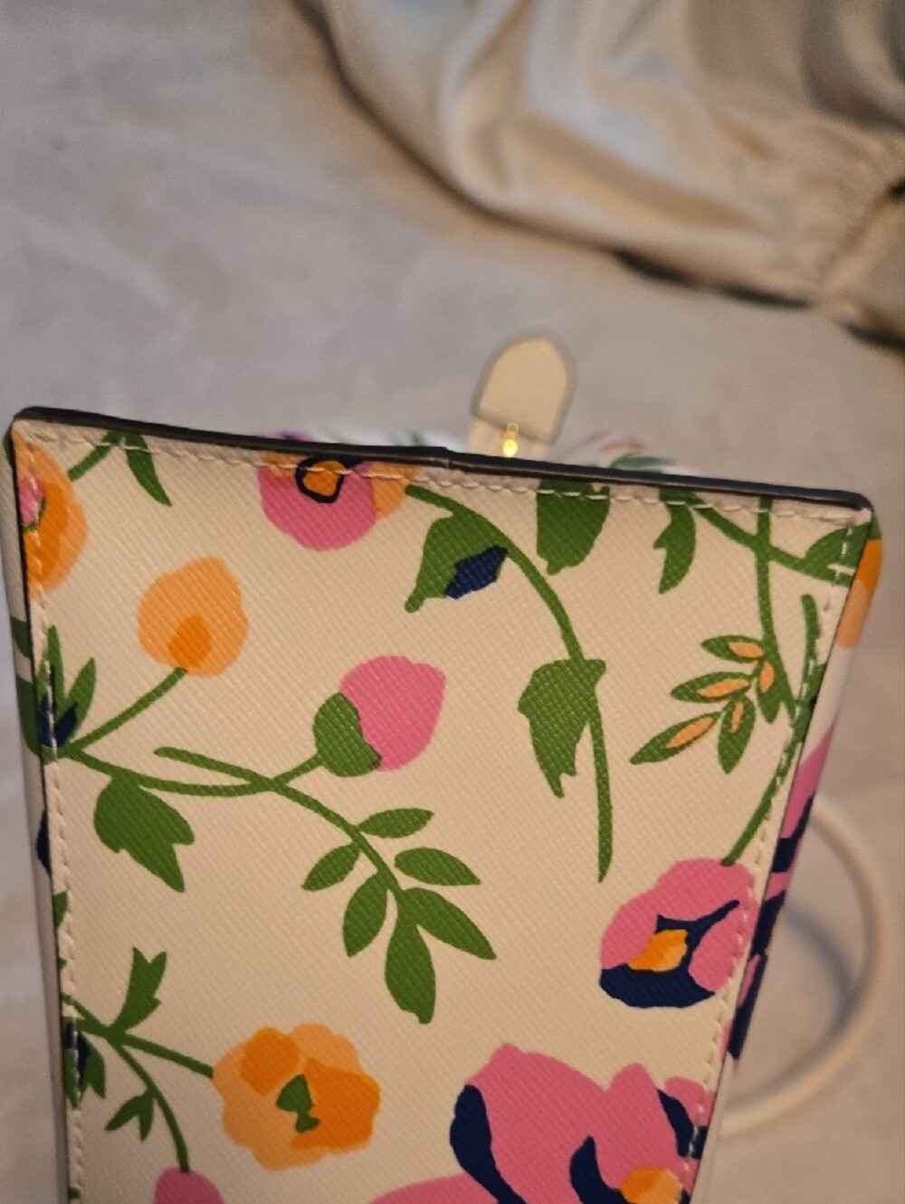 kate spade Cream Floral Print Top-Handle Tote - Picture 4 of 11